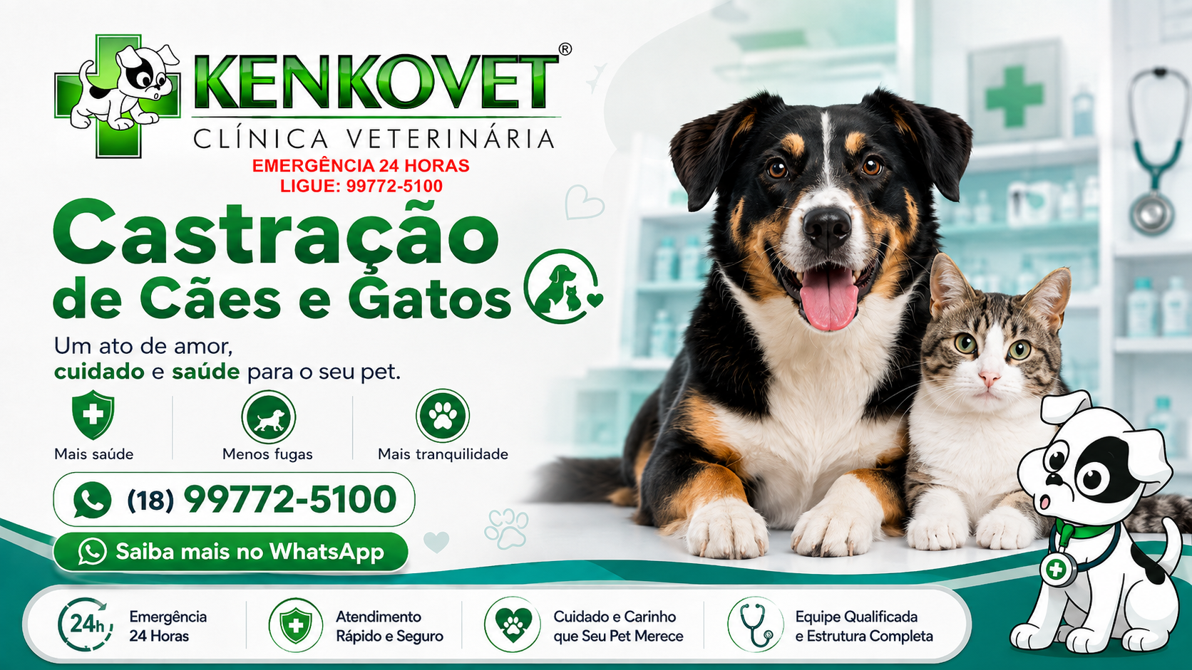 Castração de cães e gatos KenkoVet